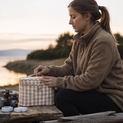 Trousse de toilette femme Campagne Chic sur le bord de l'eau