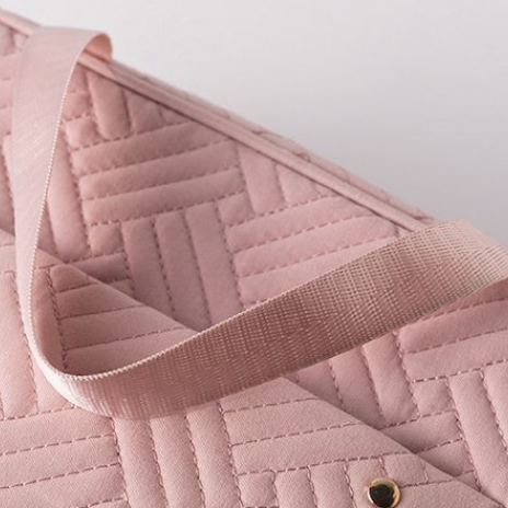 trousse de toilette femme rétro rose tissu matelassée impermeable