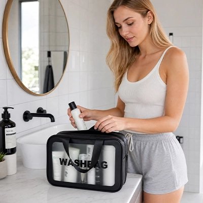 Trousse de toilette femme Séparation Active noir