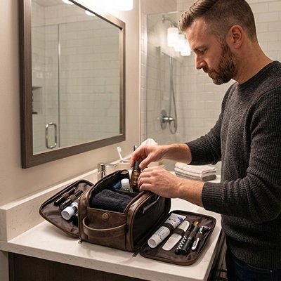 Trousse de toilette  Le Luxe Raffiné marron