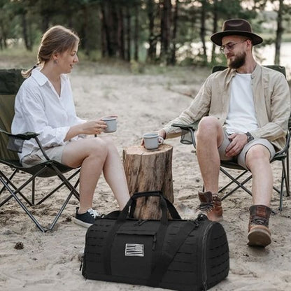 utilisation Sac voyage en camping par un couple